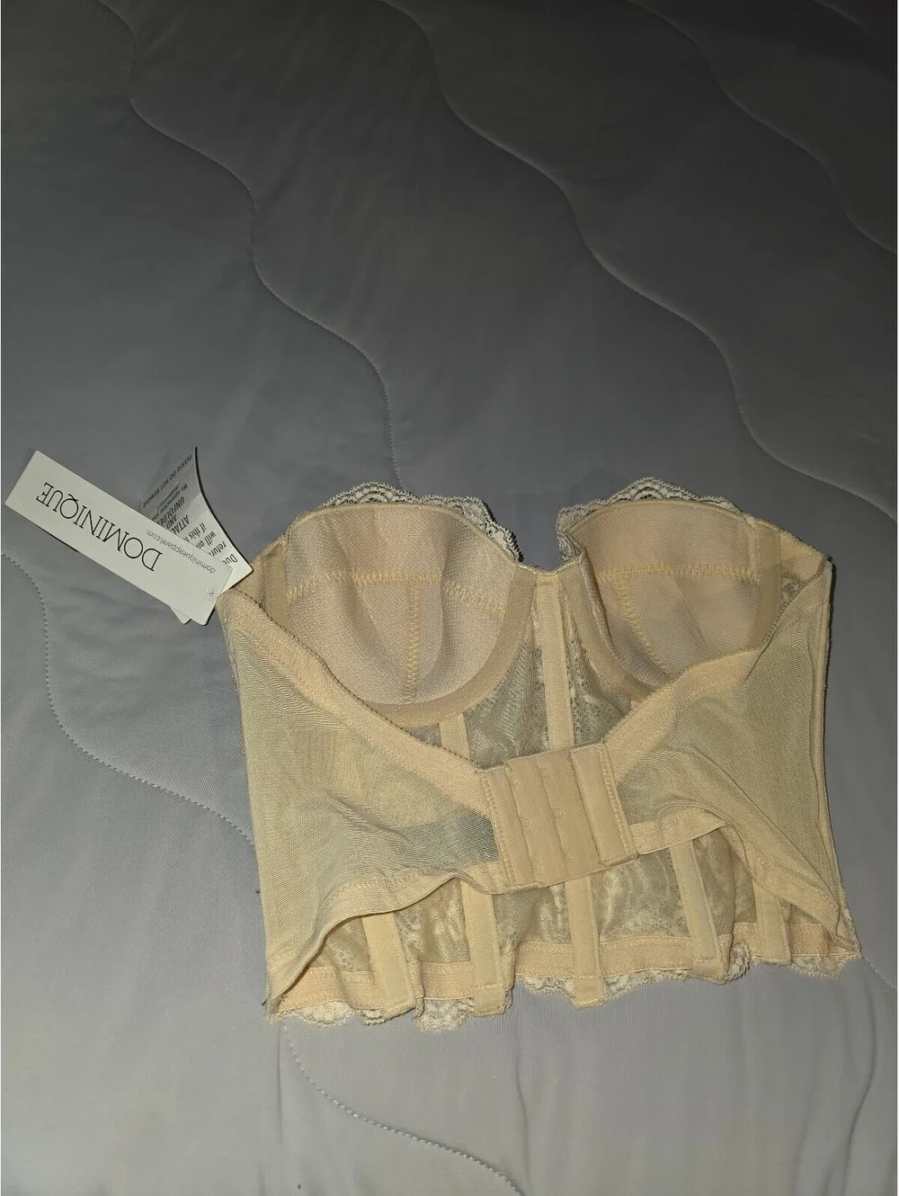 Dominque Bustier Strapless - Beige bra 34A - new with tags